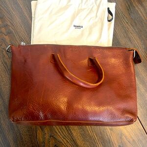 Shinola Pebble Leather Messenger Briefcase- Brand new